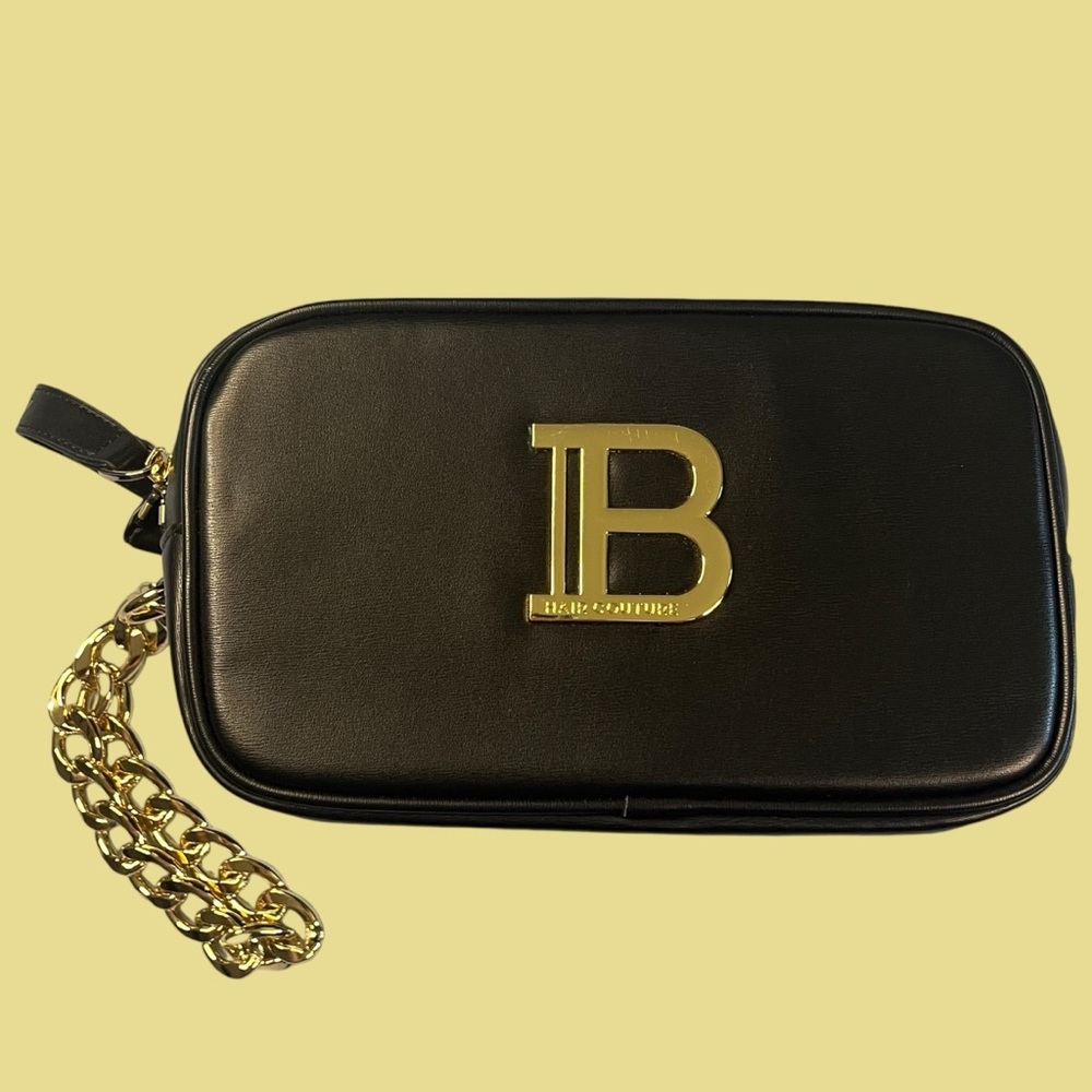 Balmain Vegan Leather Hair Couture Cosmetic Bag Limited Edition